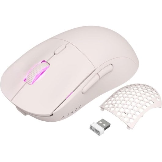 Souris sans fil AJAZZ 26 000 DPI Rose Sucre PTFE Programmable 6 boutons