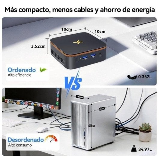 Mini PC Huidun H50 AMD Ryzen 3 3300U 8GB 256GB SSD Radeon Vega 6 Windows 11 Pro