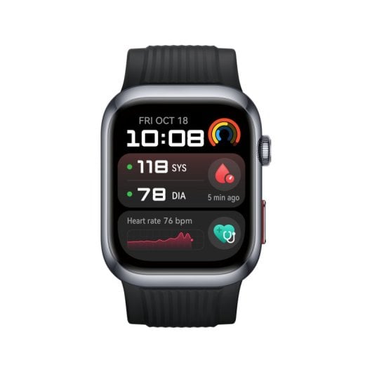 Smartwatch Huawei Watch D2 AMOLED 1,82″ Pulseira de fluoroelastómero preta, bateria de 524mAh