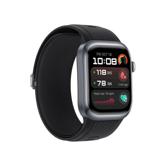 Smartwatch Huawei Watch D2 AMOLED 1,82″ Pulseira de fluoroelastómero preta, bateria de 524mAh