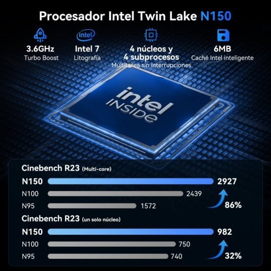 Huidun H50 Mini Intel N150 16GB 512GB SSD WiFi 6 Windows 11