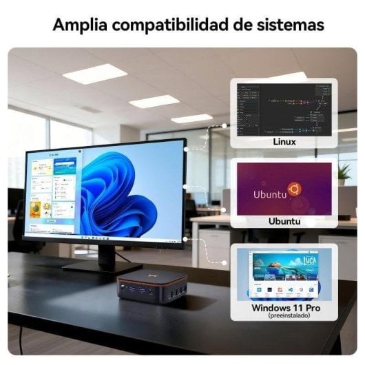 Mini PC Huidun H50 AMD Ryzen 3 3300U 16GB 512GB SSD Radeon Vega 6 Windows 11 Pro