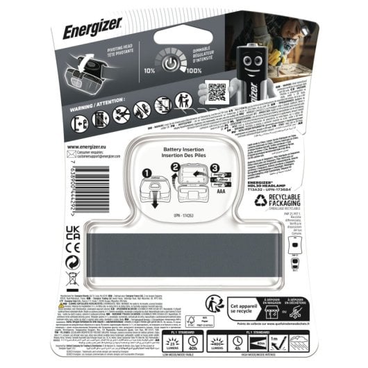Linterna de Mano Energizer S9148322 126g 501-1500 lúmenes portátil ultraligera