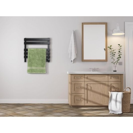 Toallero eléctrico Purline NTW-08 aluminio negro 100W pantalla LED bajo consumo