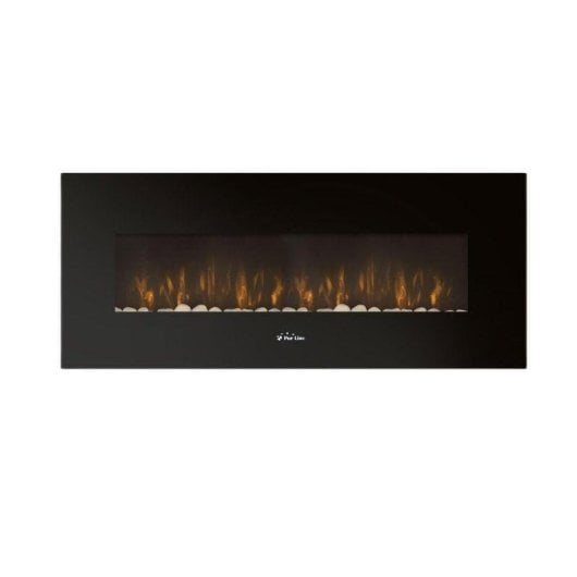 Chimenea eléctrica Purline CHE-500 2000W mural negra 8 colores LED ultrafina mando