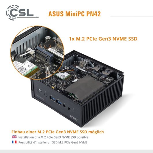 PC fisso ASUS PN42 Intel N100 32GB 2TB SSD UHD Graphics Windows 11 Pro WiFi 6