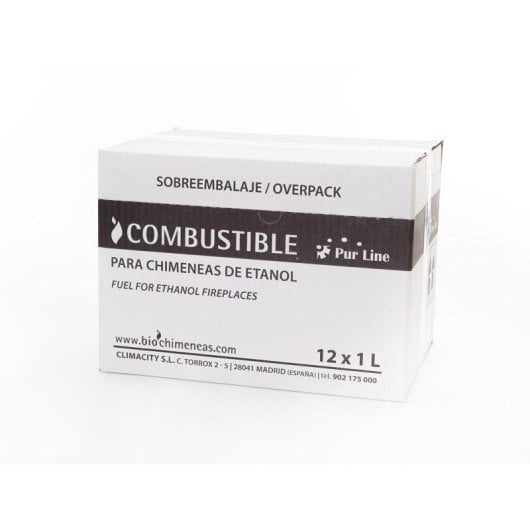 Combustible ecológico Purline LIQ-WOOD aroma leña para biochimeneas 12x1L sin humos ni olores