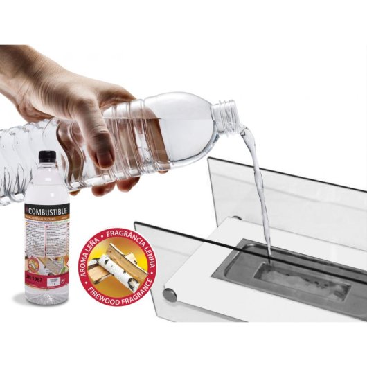 Combustible ecológico Purline LIQ-WOOD aroma leña para biochimeneas 12x1L sin humos ni olores