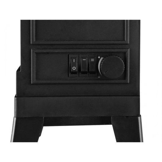Chimenea eléctrica Purline CHE-100 retro negra 1500W control mecánico 35x22x46cm