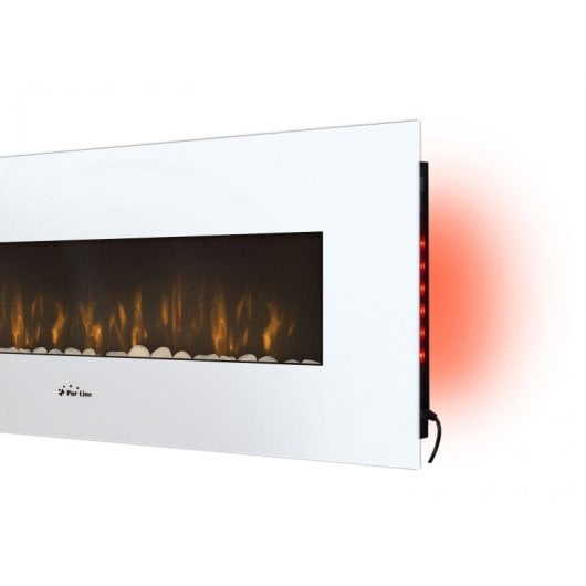 Chimenea eléctrica Purline CHE-505 2000W LED 8 Colores Cristal Templado Mural Panorámica