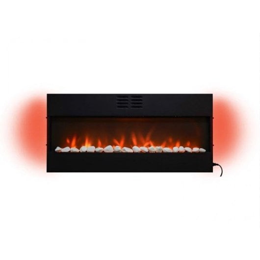 Chimenea eléctrica Purline CHE-505 2000W LED 8 Colores Cristal Templado Mural Panorámica