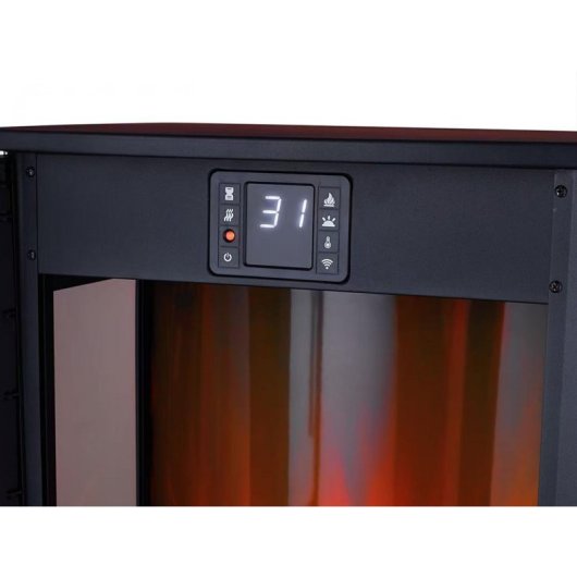 Chimenea eléctrica Purline CHE-720 W 1800W WiFi Triple cristal LED Almacenaje