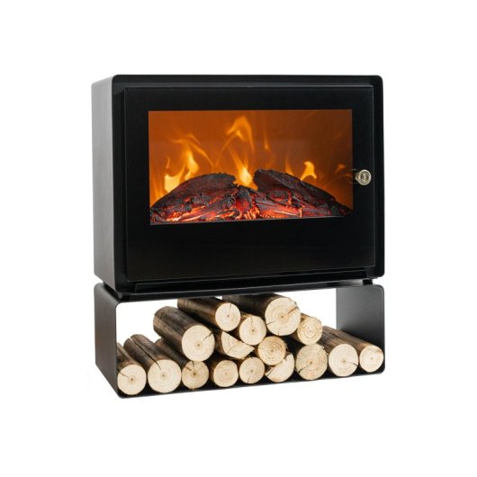 Chimenea eléctrica Purline CHE-710 1000-2000W cristal templado termostato temporizador 48x21x53cm
