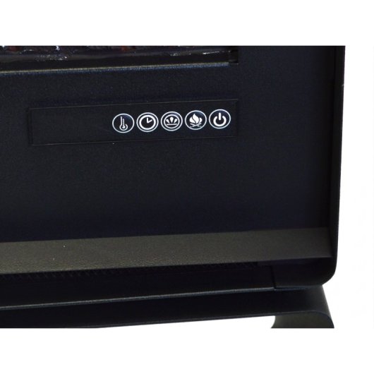 Chimenea eléctrica Purline CHE-710 1000-2000W cristal templado termostato temporizador 48x21x53cm