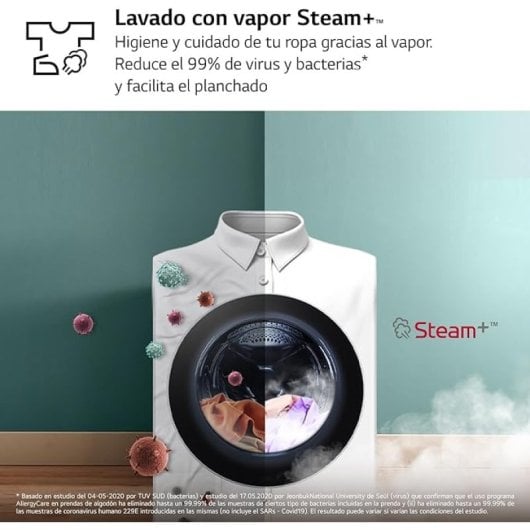 LG W4X1085NWH Lavasecadora Carga Frontal 8/5kg 1400rpm A/E Vapor Steam Wi-Fi 6 Motion Blanca
