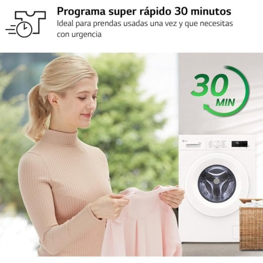 LG W4X1085NWH Lavasecadora Carga Frontal 8/5kg 1400rpm A/E Vapor Steam Wi-Fi 6 Motion Blanca