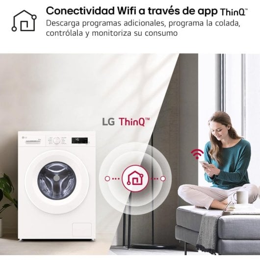 LG W4X1085NWH Lavasecadora Carga Frontal 8/5kg 1400rpm A/E Vapor Steam Wi-Fi 6 Motion Blanca