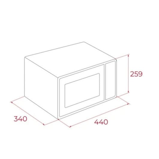 Microondas Teka 20L 700W con Grill 1000W 8 Programas Encimera Negro Reacondicionado