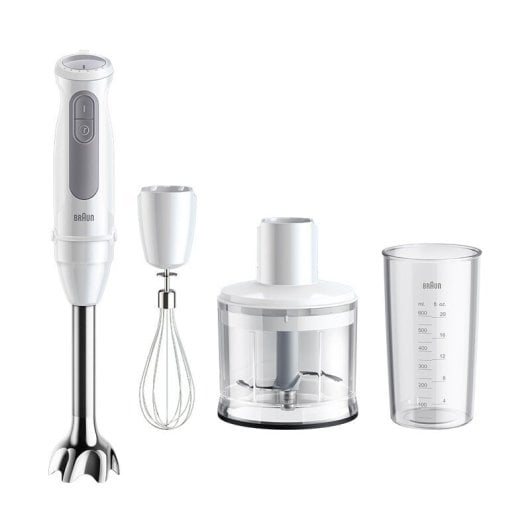 Varinha Mágica Braun 1000W 21 Velocidades Aço Inoxidável Copo e Picadora