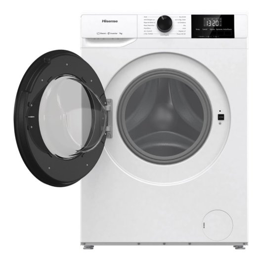 Lavadora Hisense WF1G7021BW 7kg Carga Frontal 1200rpm Clase B Blanca Vapor 99.9%