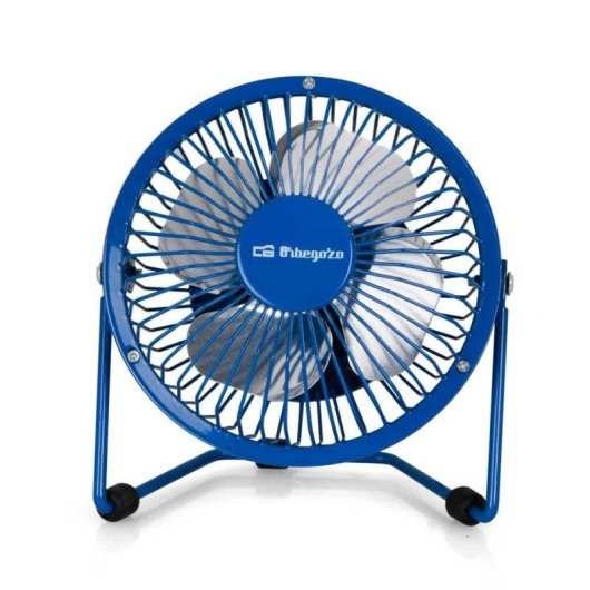 Ventoinha de Sobremesa Orbegozo PW 1026 8W 10cm USB Azul Metálica Silenciosa