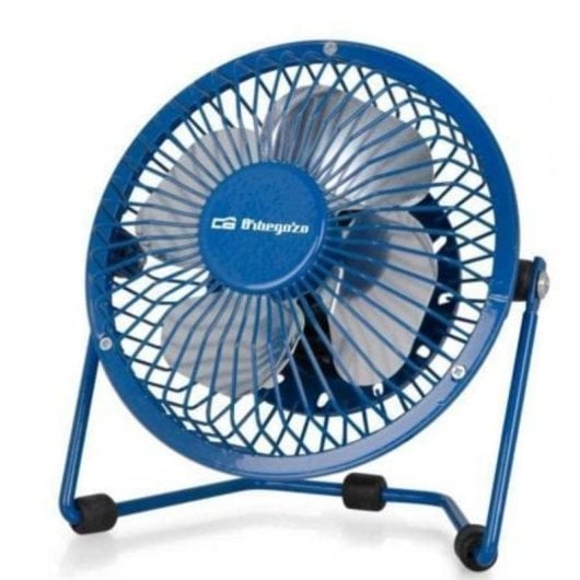 Ventoinha de Sobremesa Orbegozo PW 1026 8W 10cm USB Azul Metálica Silenciosa