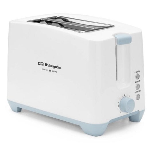Tostadora Orbegozo TO 3020 2 Ranuras 750W 7 Niveles Descongelar Blanco y Gris