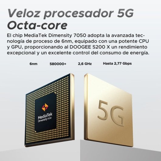 Smartphone Doogee S200X 32GB RAM 512GB 5G AMOLED 100MP Batería 10100mAh IP69K