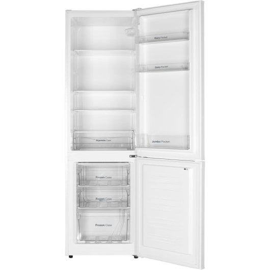 VOK EVR-244DEW Frigorífico Combi 180cm 244L Clase E Puertas Reversibles Congelación Rápida LED Blanco