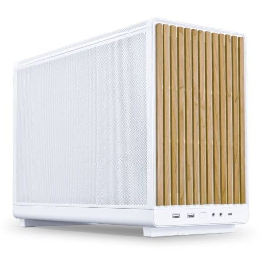 Caja PC Lian-Li A4-H2O microATX/micro-ITX Acero Blanca/Madera USB-C 26,3L