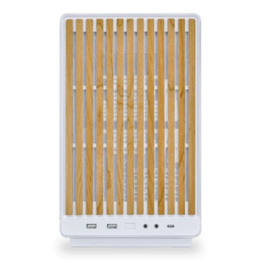 Caja PC Lian-Li A4-H2O microATX/micro-ITX Acero Blanca/Madera USB-C 26,3L