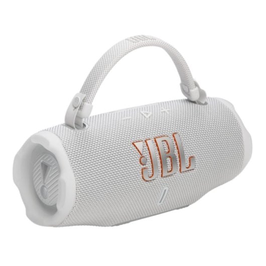 Coluna de som portátil Bluetooth JBL 45W Powerbank IP68 Auracast Branco Bateria com duração de 28h