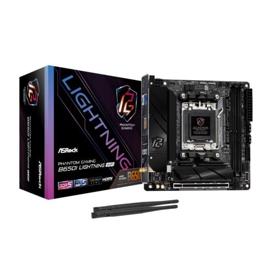 Carte mère ASRock B650I AM5 Mini ITX Phantom Gaming Lightning DDR5 WiFi 6E 2,5 GHz LAN M.2 Gen5