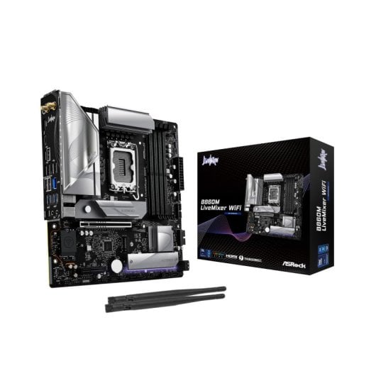 Carte mère Asrock B860 Micro ATX LGA 1851 B860M LiveMixer WiFi 6E DDR5/M.2