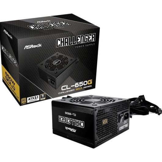 Fuente de alimentación Asrock CL-650G 650W Certificación 80 PLUS Gold activa