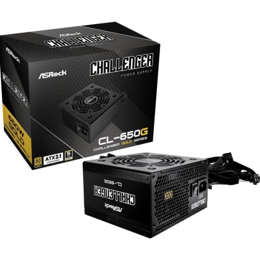 Fuente de alimentación Asrock CL-650G 650W Certificación 80 PLUS Gold activa