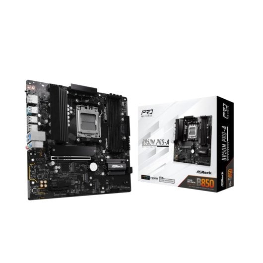 Carte mère ASRock B850 Micro ATX AM5 B850M Pro-A PCIe 5.0 DDR5 256 Go USB 3.2 RAID