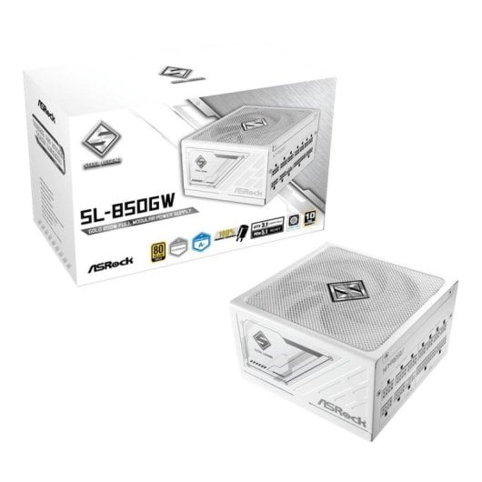 Source d'alimentation Asrock SL-850GW 850W 80 PLUS Gold modulaire blanche