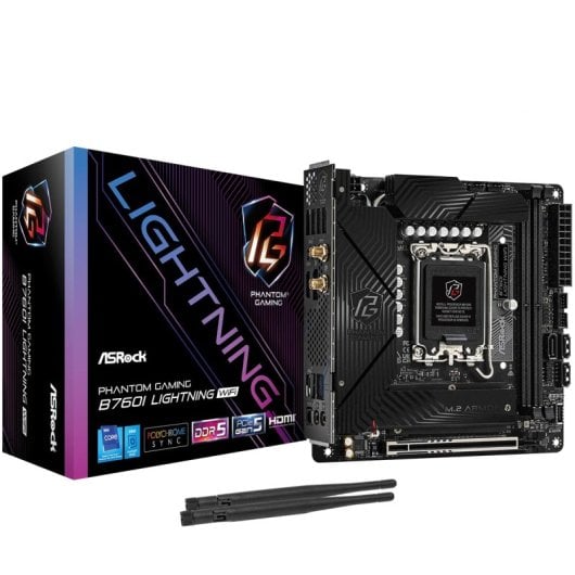 Scheda madre ASRock B760I LGA 1700 Mini ITX Phantom Gaming Lightning WiFi DDR5 PCIe