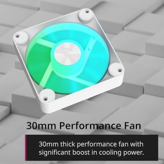 Ventilateur supplémentaire APNX FP1-Q 120 PWM ARGB-WT 120 mm avec contrôle dynamique et ARGB