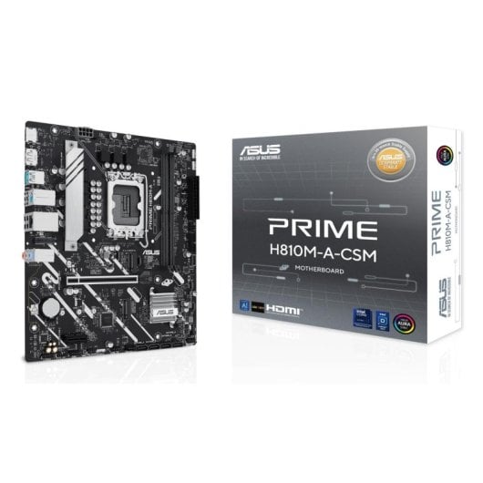 ASUS PRIME H810M-A-CSM Motherboard Micro-ATX Intel H810 LGA1851 DDR5 PCIe 4.0 Gigabit LAN