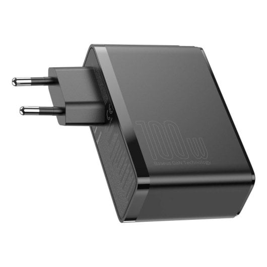 Cargador Baseus GaN2 Pro 100W 2 USB-C 2 USB-A, carga rápida y cable USB-C 1m incluido