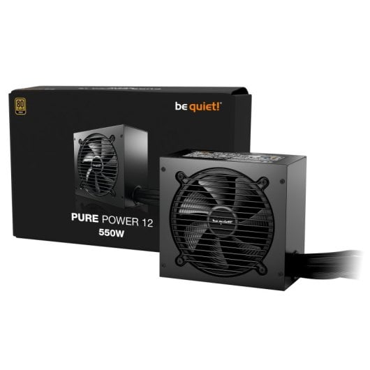 Alimentation Be quiet 550 W Certification 80 PLUS Gold Pure Power 12 ATX 3.1 PCIe 5.1 Protection avancée