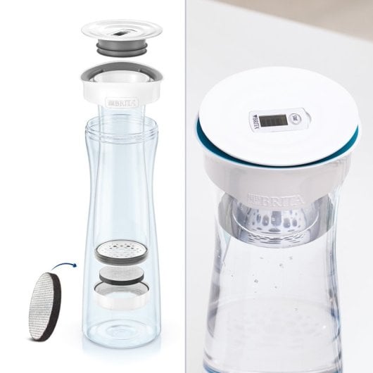 Bouteille filtrante Brita 1020115 1,3 L, graphite transparent, 1 cartouche incluse