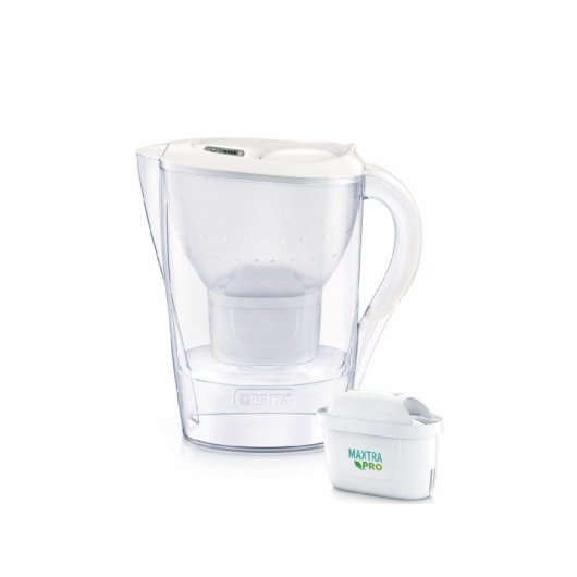 Carafe blanche Brita Marella 2,4 L avec filtre Maxtra Pro PP et indicateur de changement