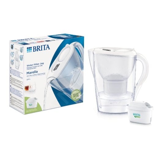 Carafe blanche Brita Marella 2,4 L avec filtre Maxtra Pro PP et indicateur de changement