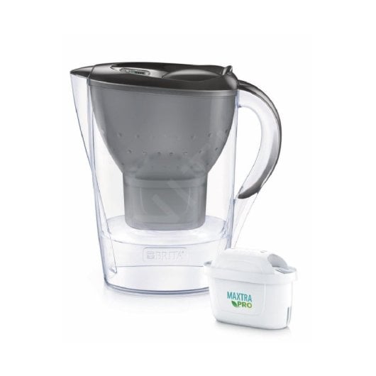 Jarra Brita Marella 2.4L Negra con 3 Filtros Maxtra Pro, Indicador Digital