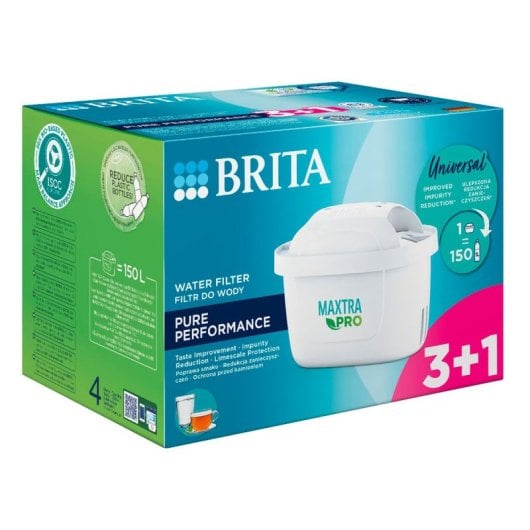 Filtro Brita Maxtra PRO Pure Performance 4 unidades Bioplástico Redutor de Calcário