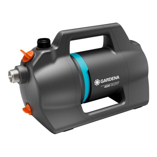 Gardena 4200 Silent 600W 3,9 bar 4200l/h Edelstahl IPX4 Schwarz Gartenpumpe