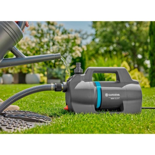 Gardena 4200 Silent 600W 3,9 bar 4200l/h Edelstahl IPX4 Schwarz Gartenpumpe